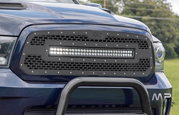 Rough Country Ram 1500 / 2500 / 3500 Mesh Grill with 30" LED Bar