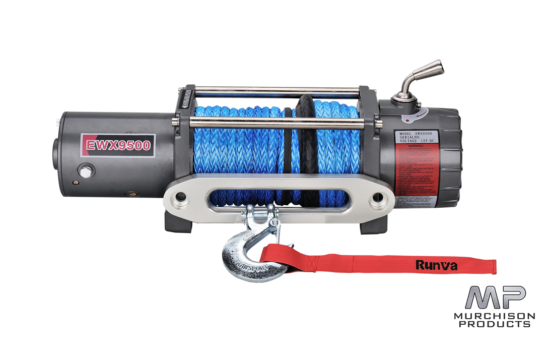 Runva EWX9500 12V with Synthetic Rope
